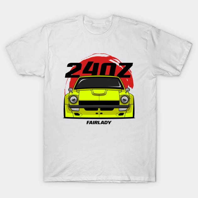 Yellow 240 Frldy Z T-Shirt by GoldenTuners